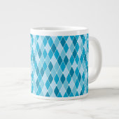Harlequin-Wintermuster Jumbo-Tasse (Vorderseite Rechts)