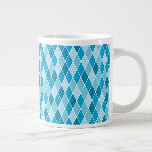 Harlequin-Wintermuster Jumbo-Tasse (Rechts)