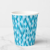 Harlequin-Wintermuster Pappbecher (Vorderseite)