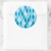 Harlequin-Wintermuster Runder Aufkleber (Tasche)