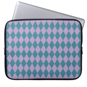 Harlequins Lilac und Aquamarin Laptopschutzhülle