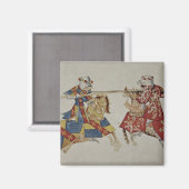 Harley 4205 f.366 Jousting Knights, c.1445 (Vellum Magnet (Vorderseite/Rückseite)
