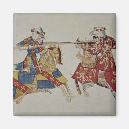 Harley 4205 f.366 Jousting Knights, c.1445 (Vellum Magnet (Vorne)