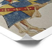 Harley 4205 f.366 Jousting Knights, c.1445 (Vellum Poster (Ecke)