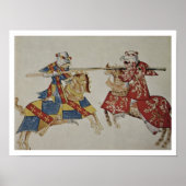 Harley 4205 f.366 Jousting Knights, c.1445 (Vellum Poster (Vorne)