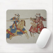 Harley 4205 f.366 turnierende Ritter, c.1445 Mousepad (Mit Mouse)