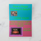 Harley Cockatiel Birthday Card Dankeskarte (Innenseite)