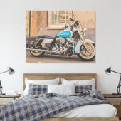 Harley Davidson Leinwanddruck (Insitu (Schlafzimmer))