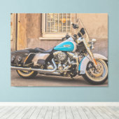 Harley Davidson Leinwanddruck (Insitu (Holzboden))