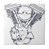 Harley Evolution V-Doppel Fliese (Vorderseite)