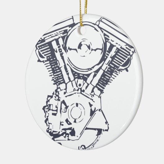 Harley Evolution V-Doppel Keramikornament (Links)