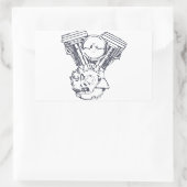 Harley Evolution V-Twin Rechteckiger Aufkleber (Tasche)