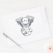 Harley Evolution V-Twin Rechteckiger Aufkleber (Umschlag)