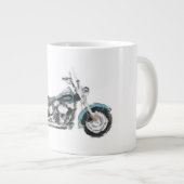 Harley FLSTC ErbeSoftail handgemalte Bürste Jumbo-Tasse (Vorderseite Rechts)