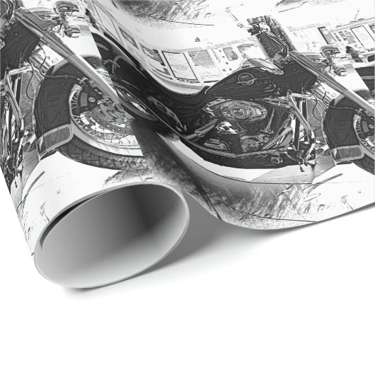 Harley Geschenkpapier (Rolleneckpunkt)