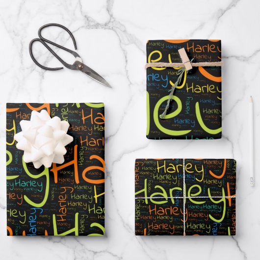 Harley Geschenkpapier Set (Vorderseite)