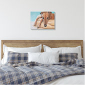 Harley Greyhound Dog Art Print Leinwanddruck (Insitu (Schlafzimmer))