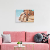 Harley Greyhound Dog Art Print Leinwanddruck (Insitu (Wohnzimmer))