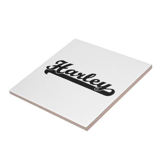 Harley klassischer Retro Namensentwurf Fliese (Seite)