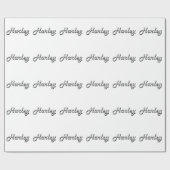 Harley klassischer Retro Namensentwurf Geschenkpapier (Flach)