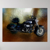 Harley Motorcycle Fine Art Print Poster (Vorne)