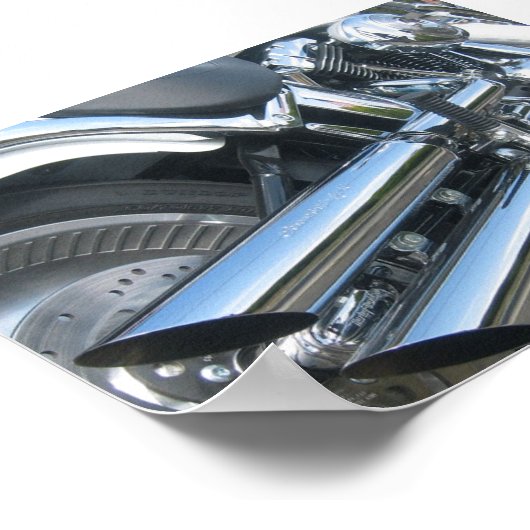 Harley Motorcycle Poster (Ecke)