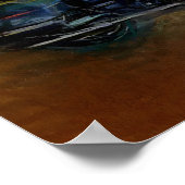 Harley Motorrad Art Poster (Ecke)