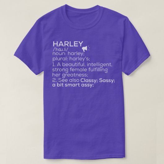 Harley Name Harley Definition Harley Female Name H T-Shirt (Design vorne)