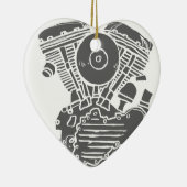 Harley Panhead Bewegungszeichnen Keramik Ornament (Rechts)