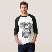 Harley Panhead Motor-Zeichnen T-Shirt (Vorne ganz)