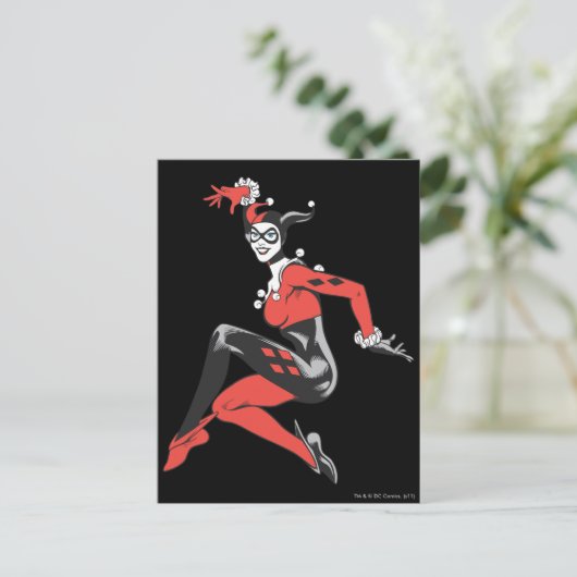 Harley Quinn 1 Postkarte (Stehend Vorderseite)