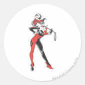 Harley Quinn 4 Runder Aufkleber (Vorderseite)