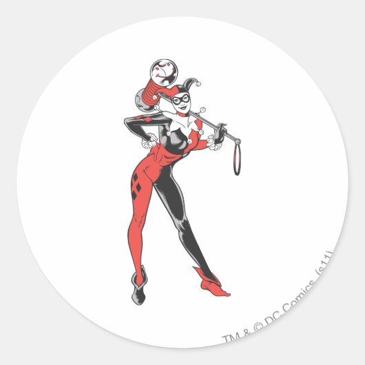 Harley Quinn 4 Runder Aufkleber (Vorderseite)