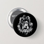 Harley Quinn Abzeichen Button (Vorne & Hinten)