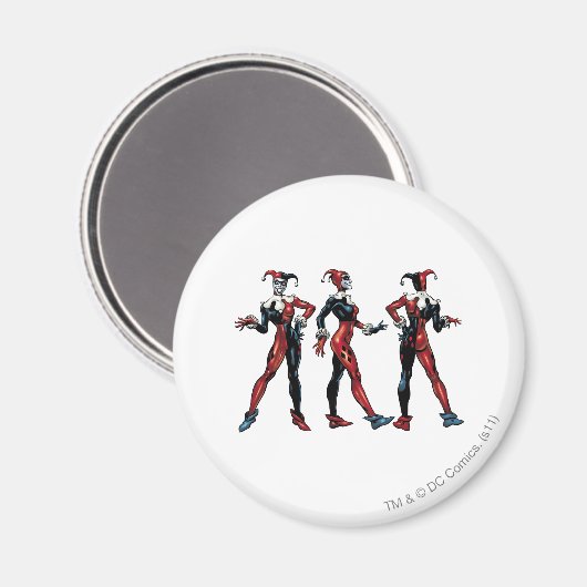 Harley Quinn - Alle Seiten Magnet (Vorderseite/Rückseite)
