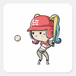 Harley Quinn - Baseball - Aufkleber