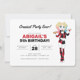 Harley Quinn Birthday Einladung