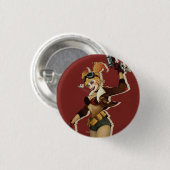 Harley Quinn Bombshells Pinup Button (Vorne & Hinten)