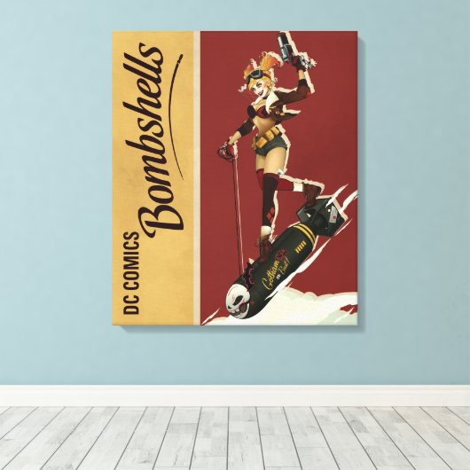 Harley Quinn Bombshells Pinup Leinwanddruck (Insitu (Holzboden))