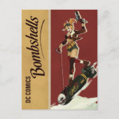 Harley Quinn Bombshells Pinup Postkarte (Vorderseite)