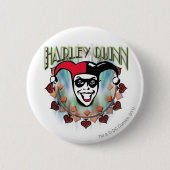 Harley Quinn - Gesicht und Logo Button (Vorderseite)
