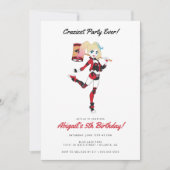 Harley Quinn Girls Birthday Einladung (Vorderseite)
