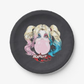 Harley Quinn Girls Chalkboard Geburtstag Pappteller (Vorderseite)