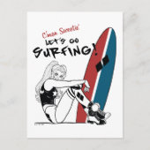Harley Quinn - Lass uns surfen gehen Postkarte (Vorderseite)