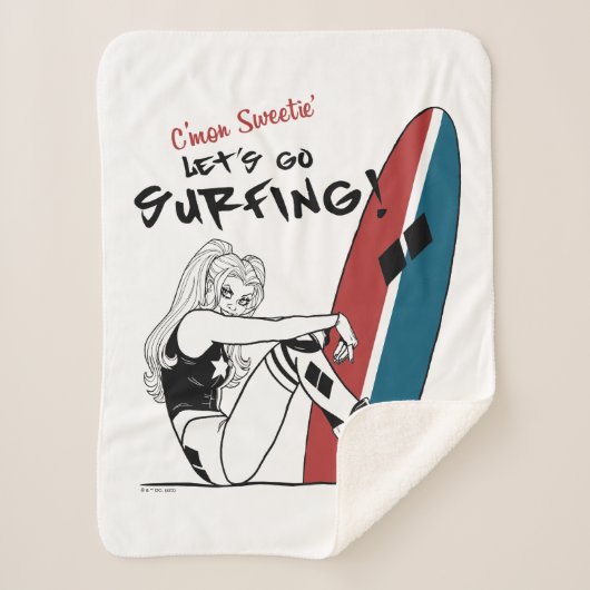 Harley Quinn - Lass uns surfen gehen Sherpadecke (Vorderseite)