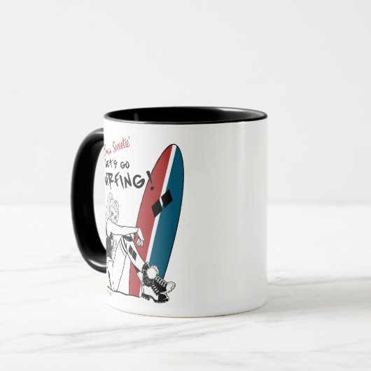 Harley Quinn - Lass uns surfen gehen Tasse (Vorderseite Links)