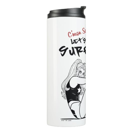 Harley Quinn - Lass uns surfen gehen Thermosbecher (Nach links gedreht)