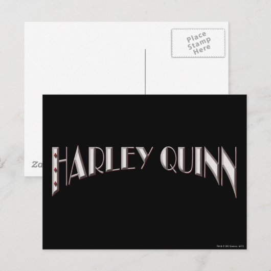 Harley Quinn - Logo Postkarte (Vorne/Hinten)