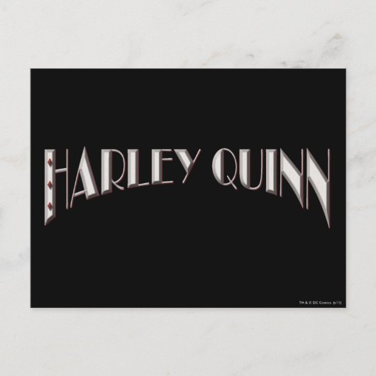 Harley Quinn - Logo Postkarte (Vorderseite)