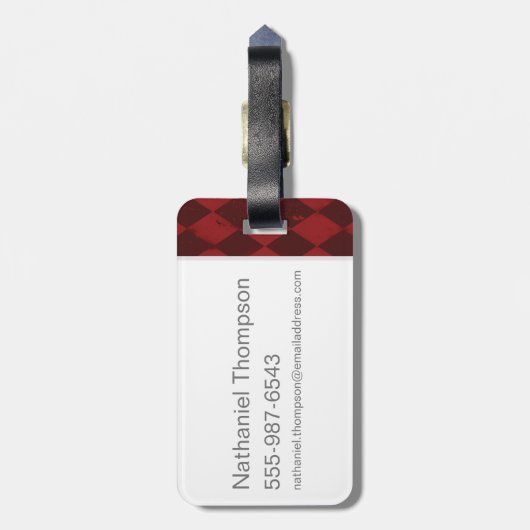 Harley Quinn mit Fuzzy Dice Gepäckanhänger (Rückseite vertikal)